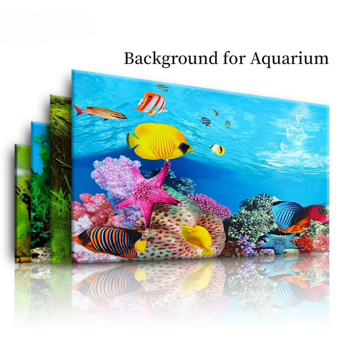 Aquarium Fish Cartoon - Background Aquarium 3D Sticker Poster Decoration