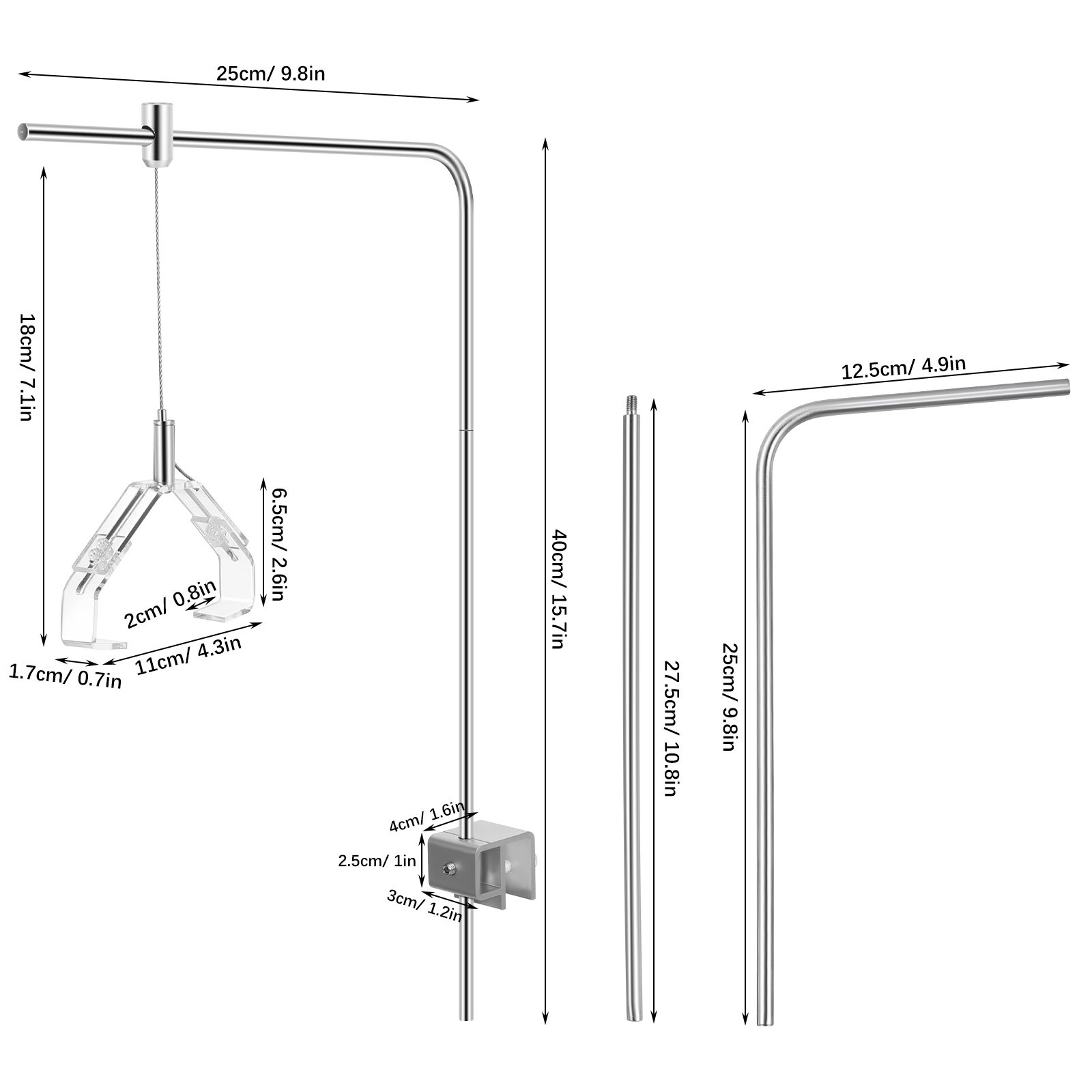 2Pcs Aquarium Lamp Holder Supp - Aquarium Fish Photography ulasan dan harga