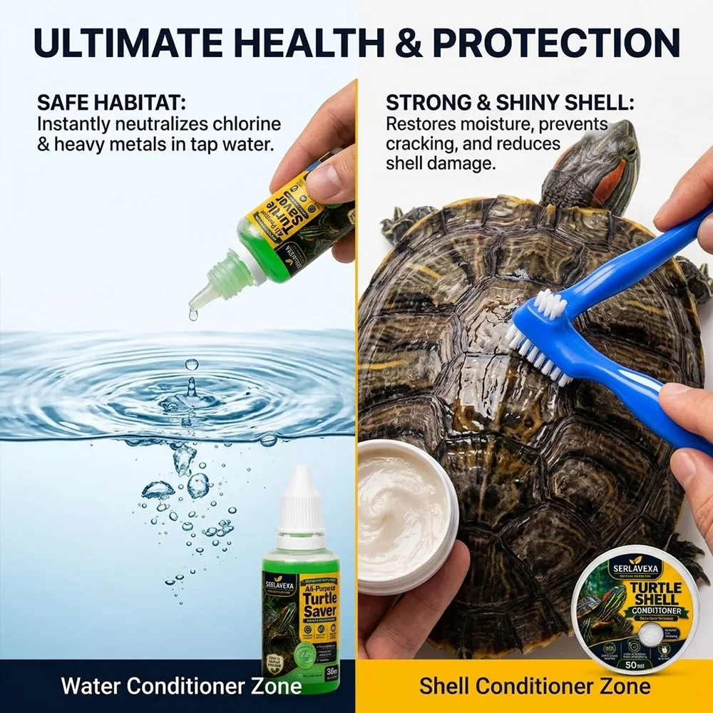 Aquatic Turtle Care Set Food P - Water Conditioner Drop ulasan dan harga