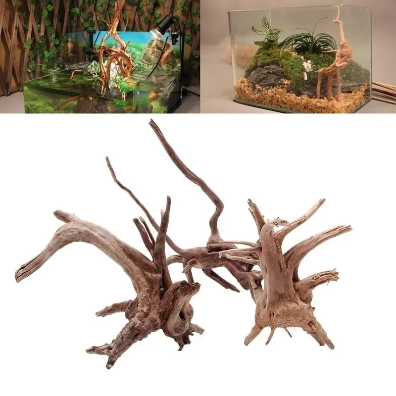 Natural Tree Trunk Driftwood A - Aquarium Fish Cartoon ulasan dan harga