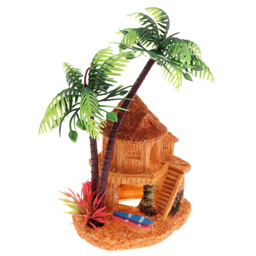 Artificial Coconut Tree Hidden - Aquarium Fish Cave ulasan dan harga