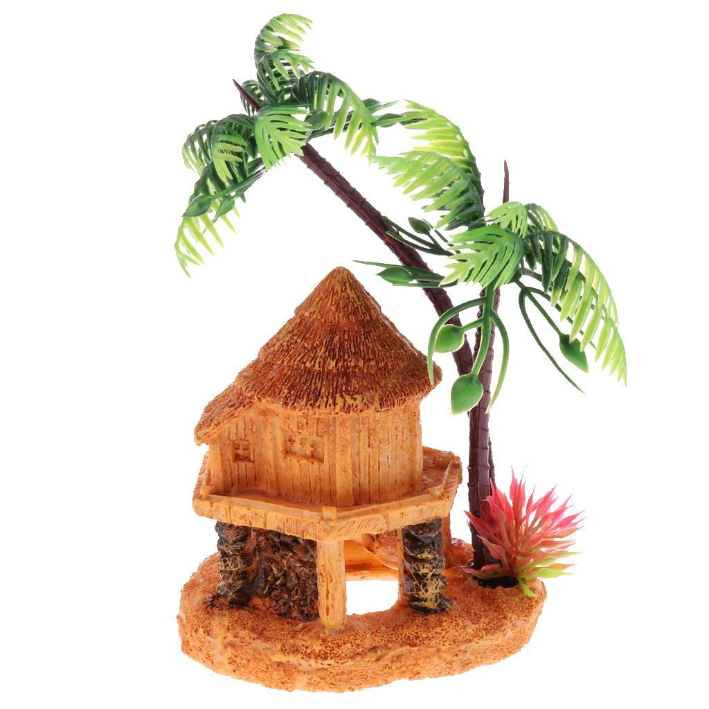 Artificial Coconut Tree Hidden - Aquarium Fish Cave ulasan dan harga