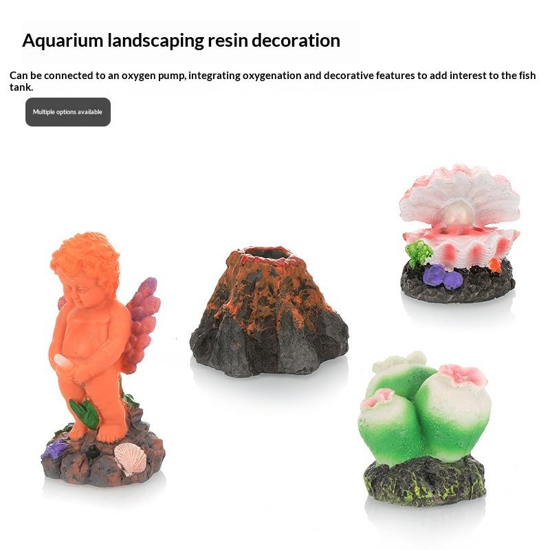 Volcano Shaped Aquarium Bubble - Aquarium Fish Cartoon ulasan dan harga