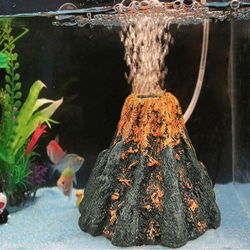 Volcano Shaped Aquarium Bubble - Aquarium Fish Cartoon ulasan dan harga