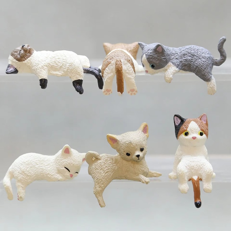 1Pc Cute Cartoon Cat PVC Home  - Aquarium Fish Cartoon ulasan dan harga