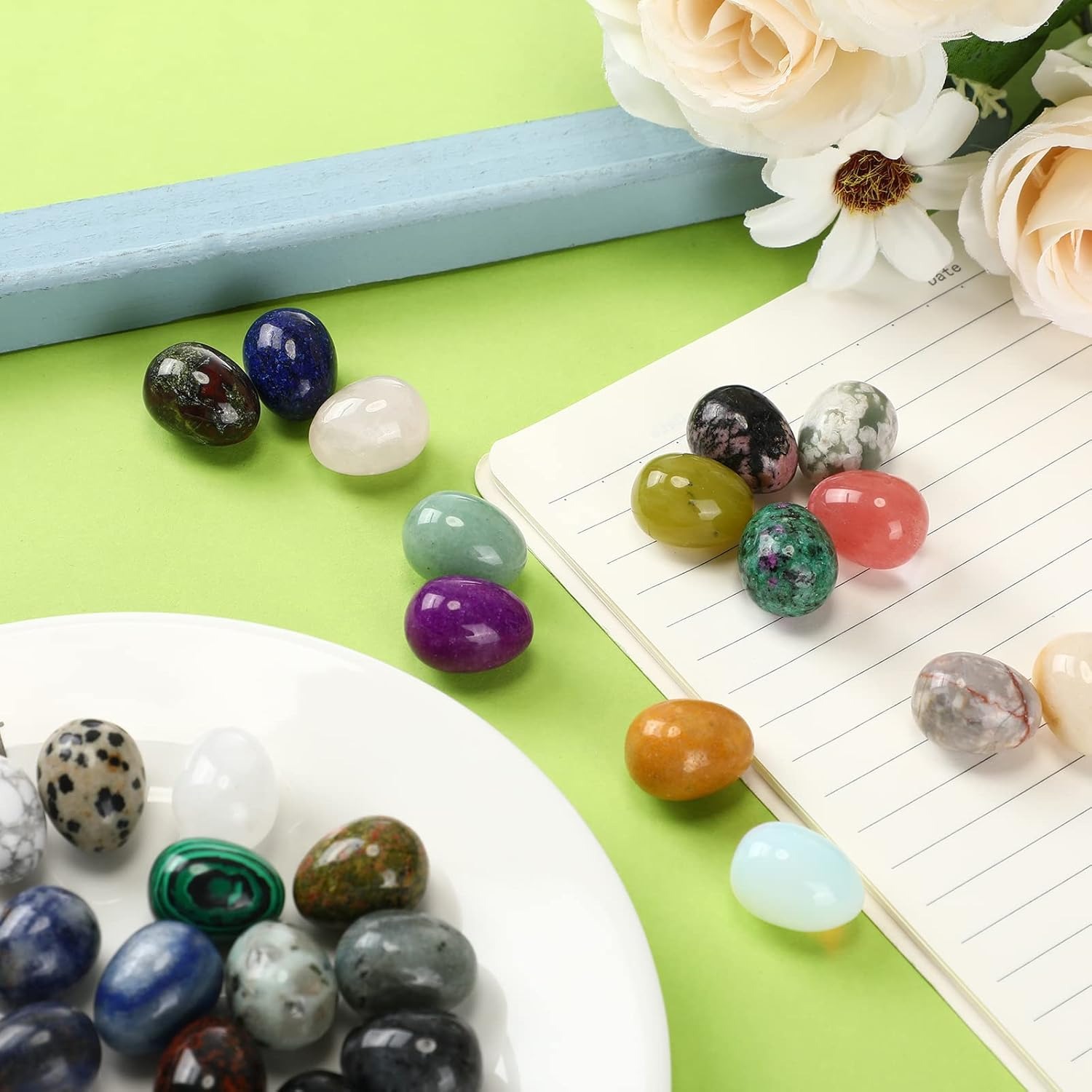 8  pcs natural crystal beads,  - Aquarium Fish Cartoon ulasan dan harga