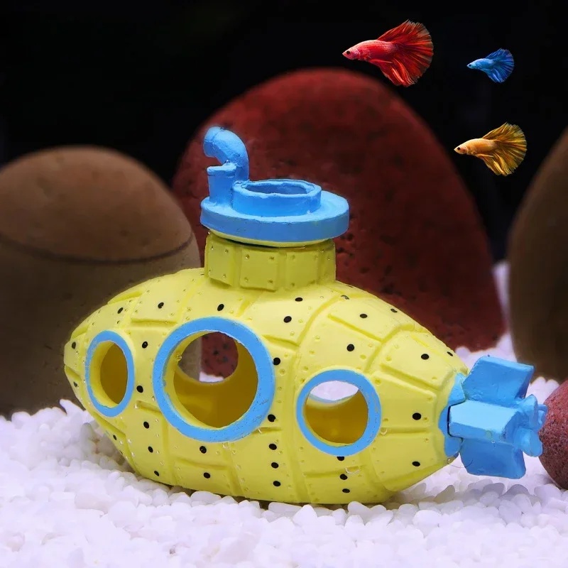 Resin Submarine Ornaments Aqua - Aquarium Fish Cartoon ulasan dan harga