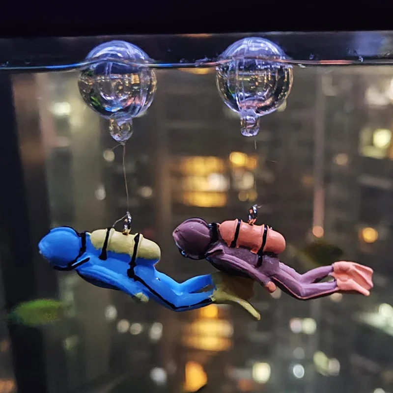 1/2pcs Aquarium Decoration Acc - Aquarium Fish Cartoon ulasan dan harga