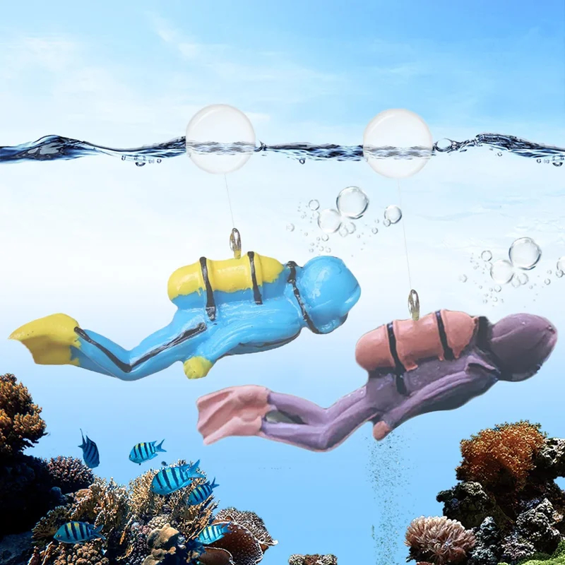 1/2pcs Aquarium Decoration Acc - Aquarium Fish Cartoon ulasan dan harga