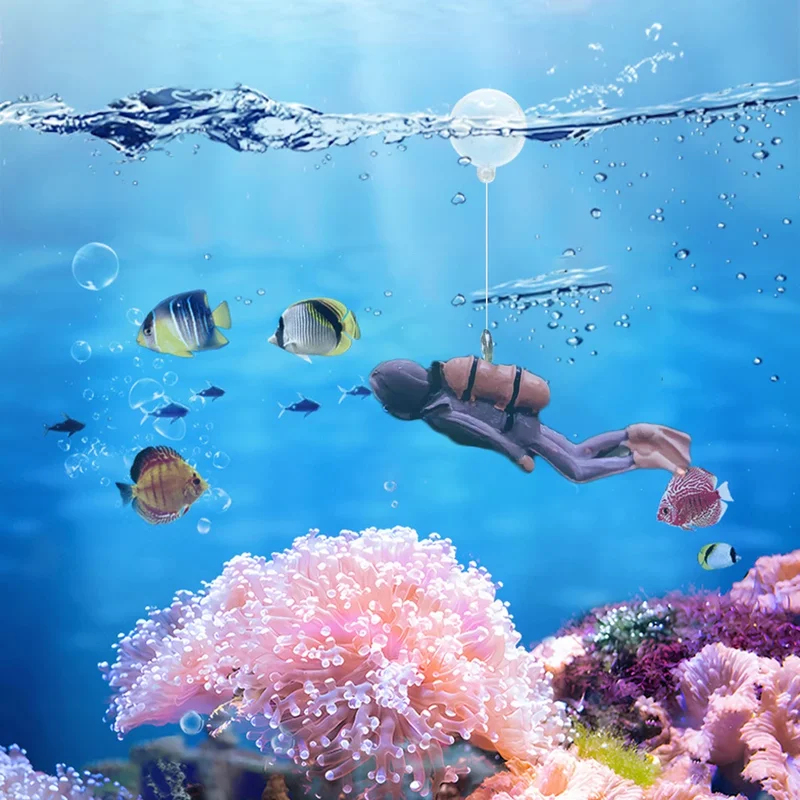1/2pcs Aquarium Decoration Acc - Aquarium Fish Cartoon ulasan dan harga