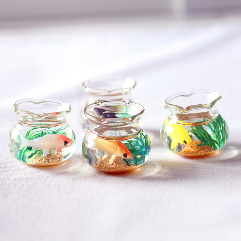 Home Ornament Doll House Decor - Aquarium Fish Cave ulasan dan harga