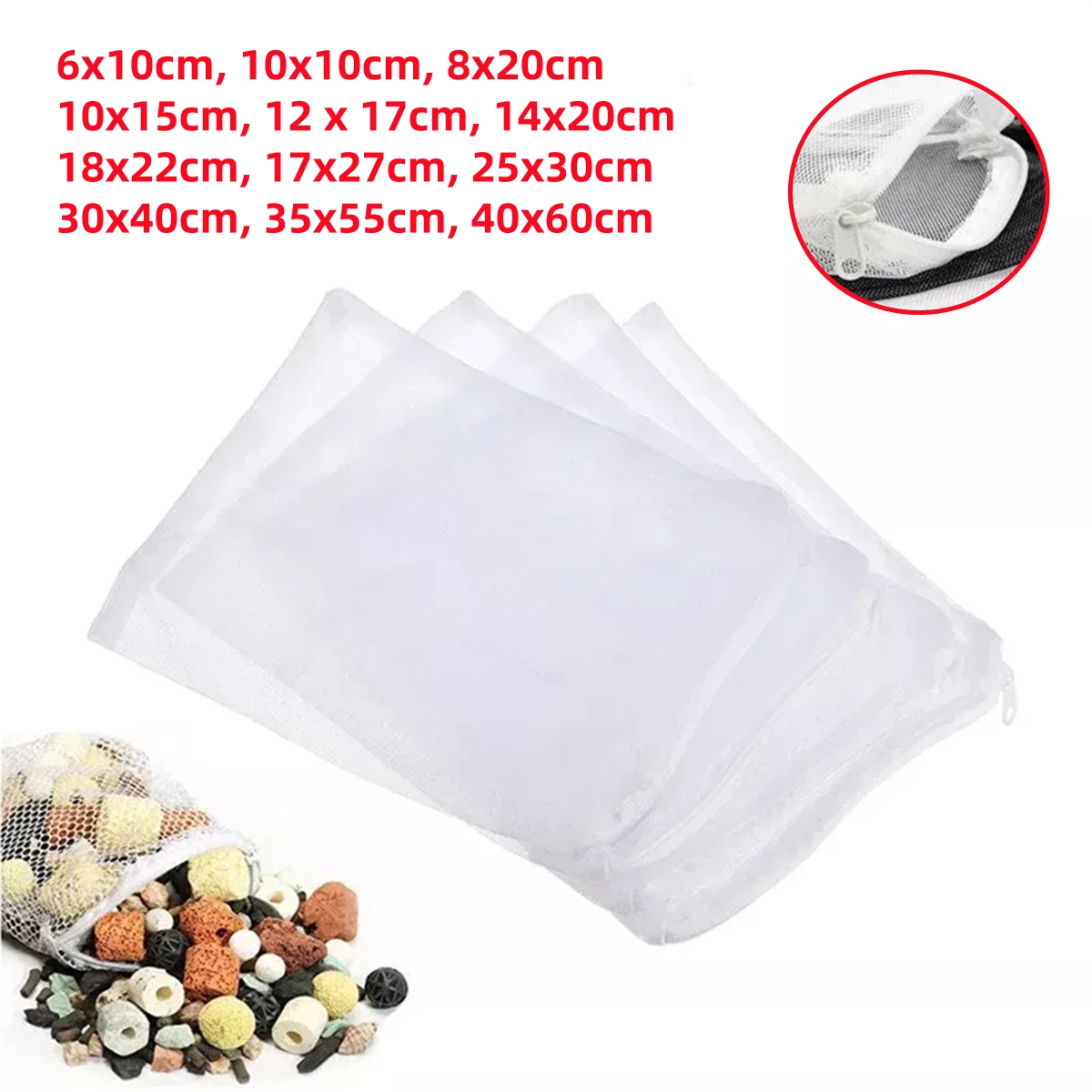 1/5Pcs Aquarium Filter Bags wi - Aquarium Fish Cave ulasan dan harga